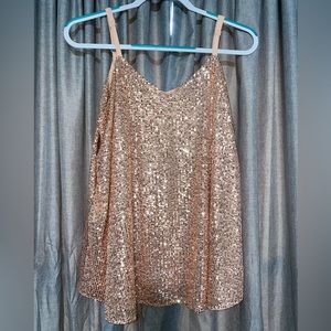 Torrid, size 00, sparkly rose gold
